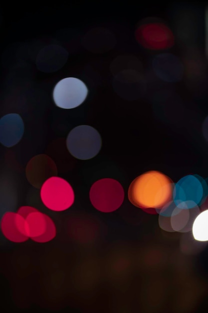 Image défocalisée de lumières éclairées
