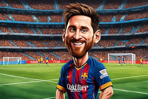 Photo une image de dessin animé d'un joueur de football avec une barbe et une barbe