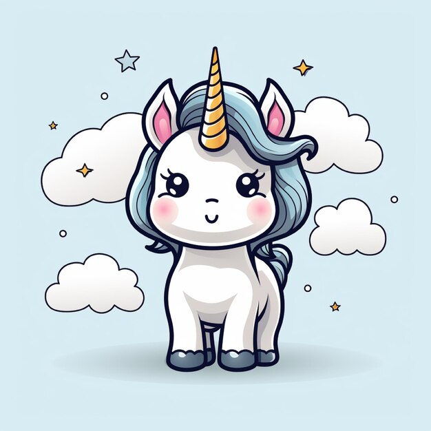 une image de dessin animé d'une licorne avec les mots licorns dessus