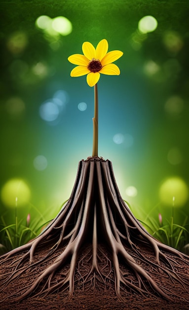 Photo une image de dessin animé d'une plante avec le mot plante dessus