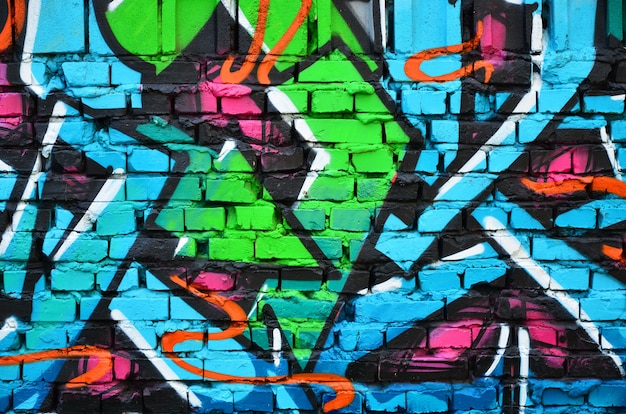 Image détaillée du dessin de graffiti de couleur.