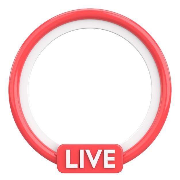 Image en direct Streaming en direct Illustration 3D