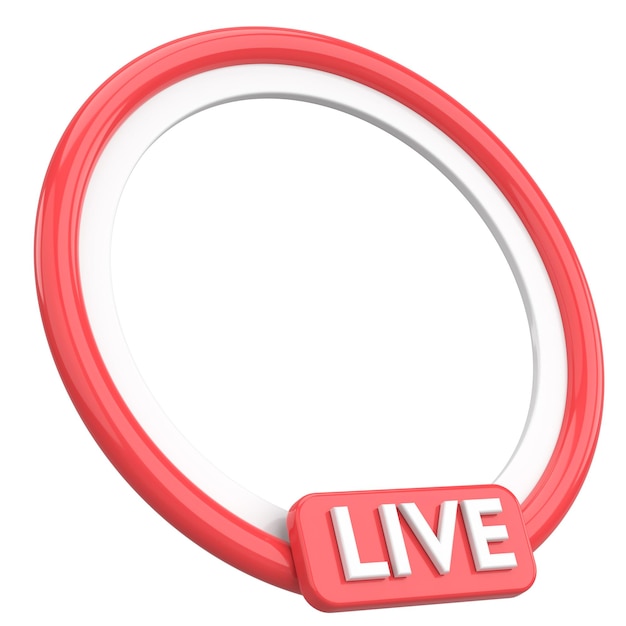 Image en direct Streaming en direct Illustration 3D