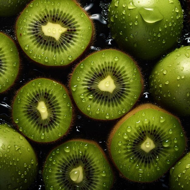 image disséquée du kiwi sucré