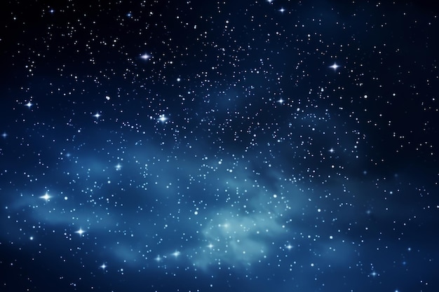 Image du ciel nocturne étoilé bruyant et granuleux avec une mise au point douce