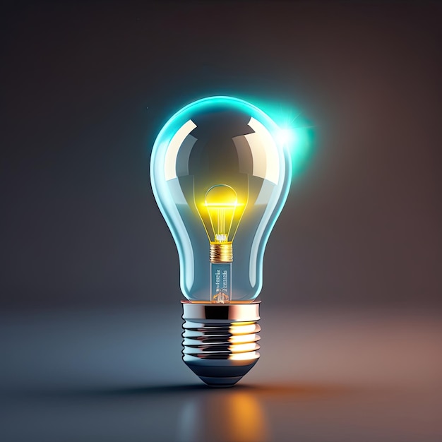 Image du concept d'innovation avec une ampoule lumineuse