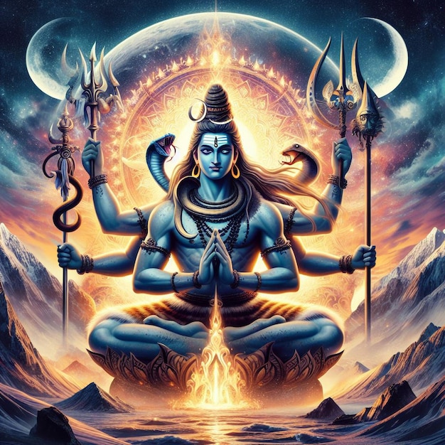 L'image du festival de l'œil bleu du Seigneur Mahadev