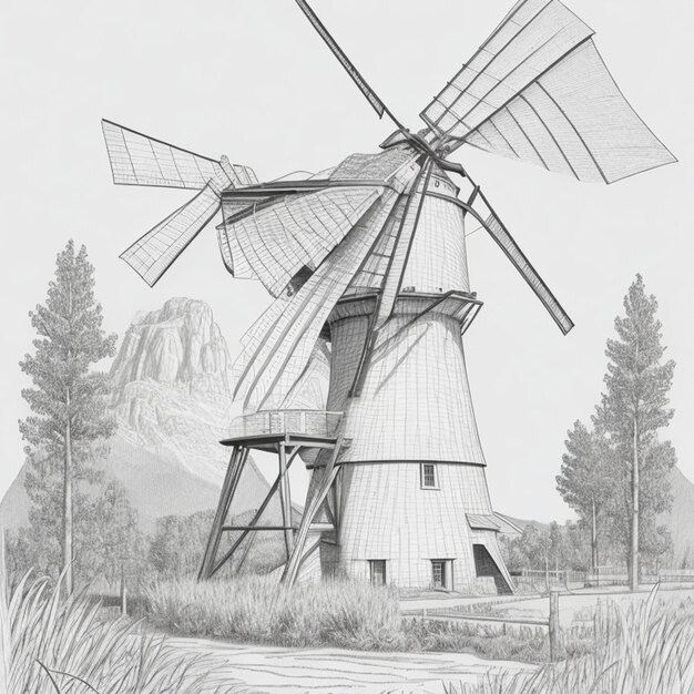 Photo image du moulin à vent