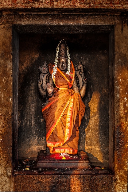 Image de Durga dans le temple hindou