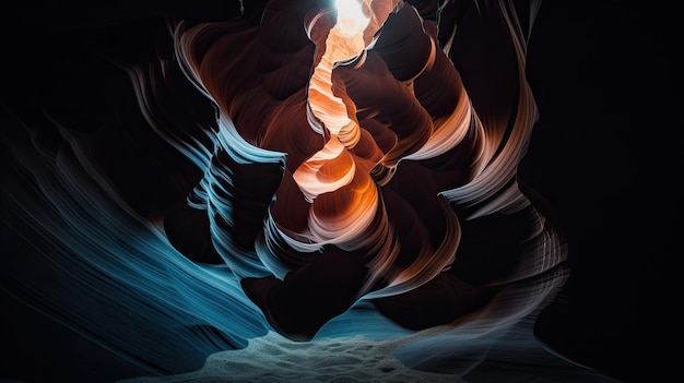 Une image éclairée du canyon