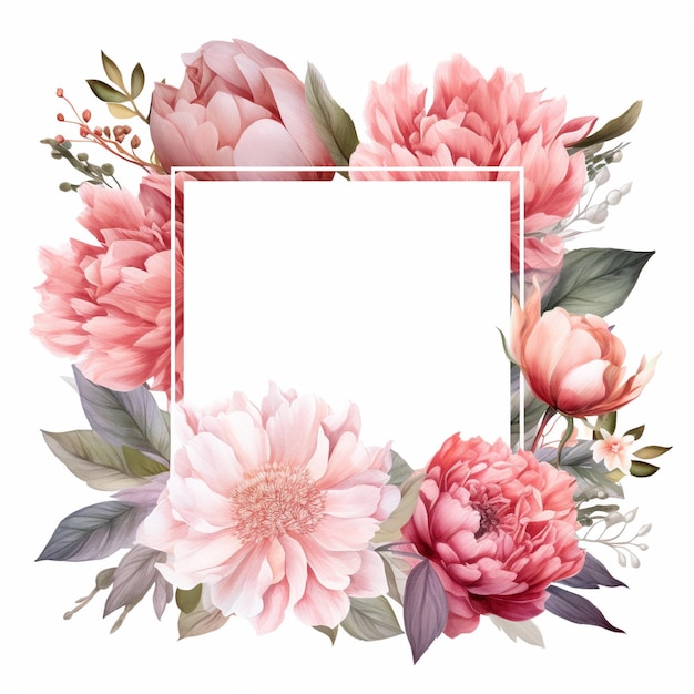 une image encadrée de fleurs et un cadre avec le mot " amour " dessus.