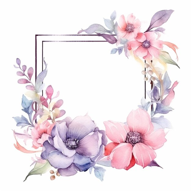 une image encadrée de fleurs et un miroir avec un cadre qui dit " printemps ".