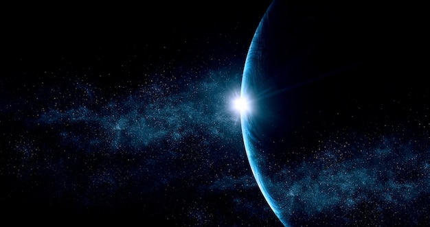 Image de l'espace extra-atmosphérique. Technique mixte. Éléments d'image fournis par la NASA