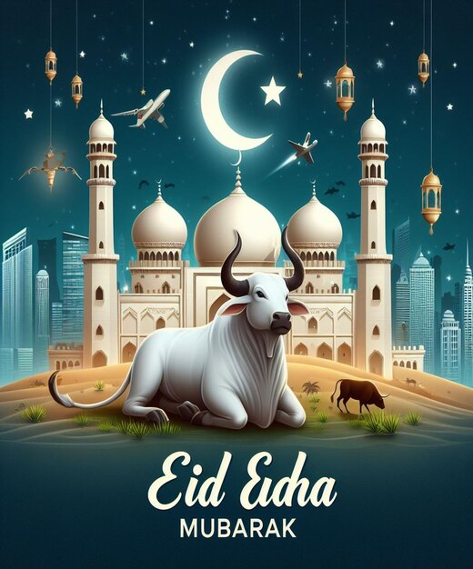 Cette image est créée pour des événements islamiques comme l'Eid ul Adha