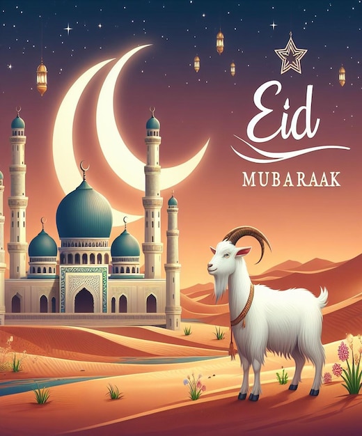 Cette image est créée pour des événements islamiques comme l'Eid ul Adha