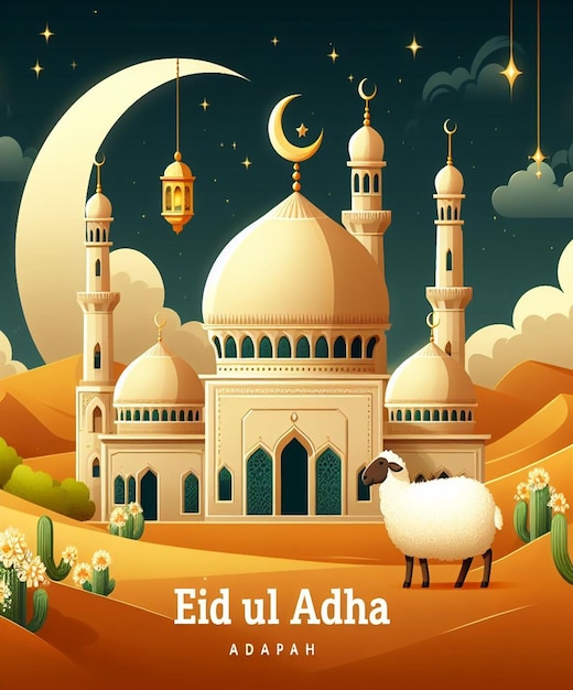 Cette image est créée pour des événements islamiques comme l'Eid ul Adha