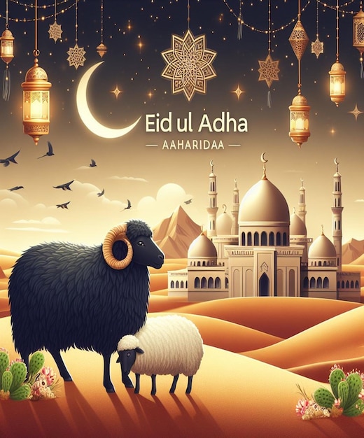 Cette image est créée pour des événements islamiques comme l'Eid ul Adha