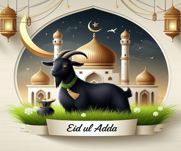 Photo cette image est créée pour des événements islamiques comme l'eid ul adha