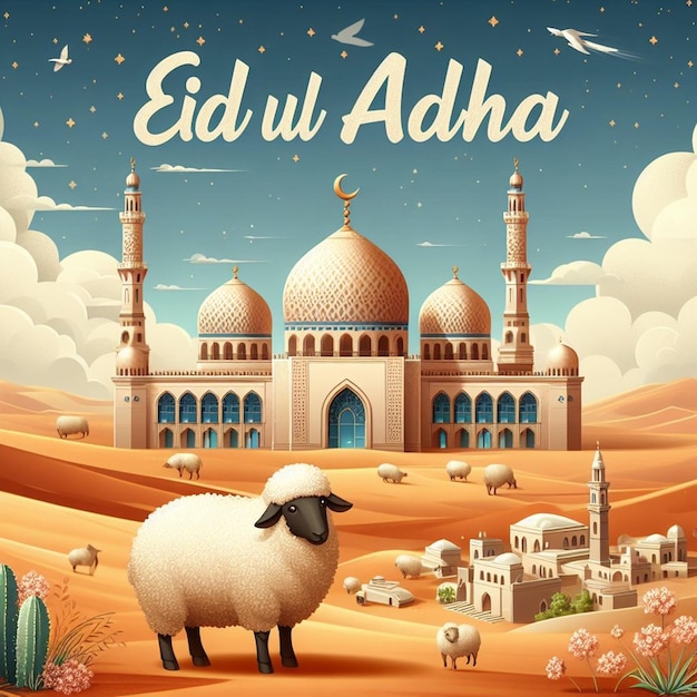 Cette image est créée pour des événements islamiques comme l'Eid ul Adha