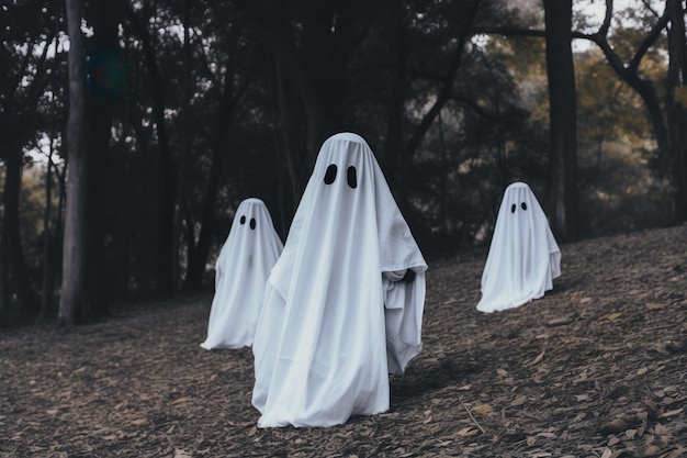 Une image étonnante et élégante du fantôme d'Halloween générée par l'IA
