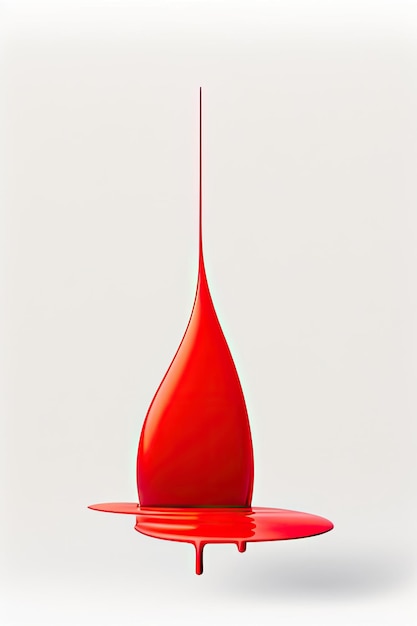 Image d'une explosion de peinture rouge