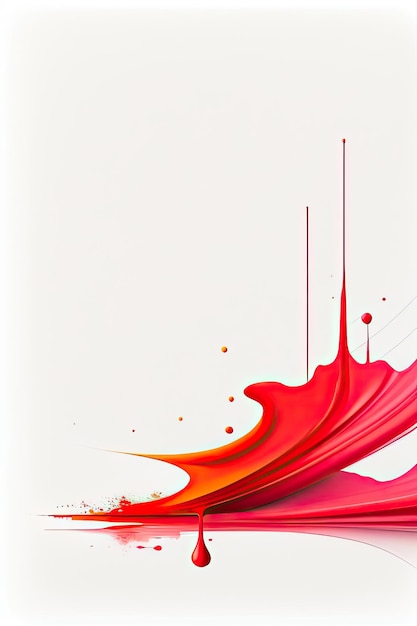 Image d'une explosion de peinture rouge