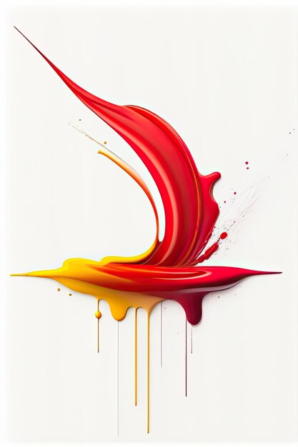 Image d'une explosion de peinture rouge