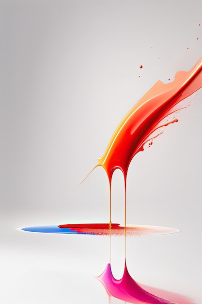 Image d'une explosion de peinture rouge