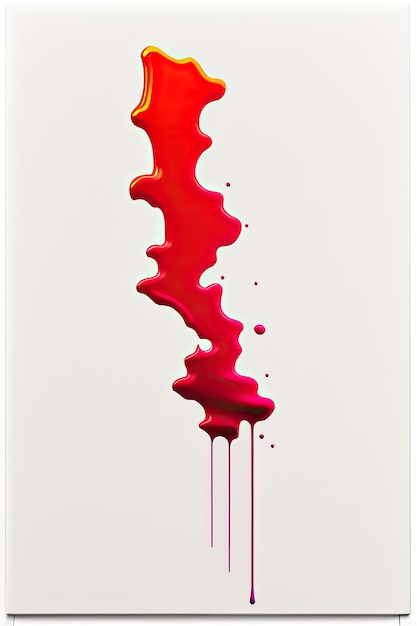 Image d'une explosion de peinture rouge