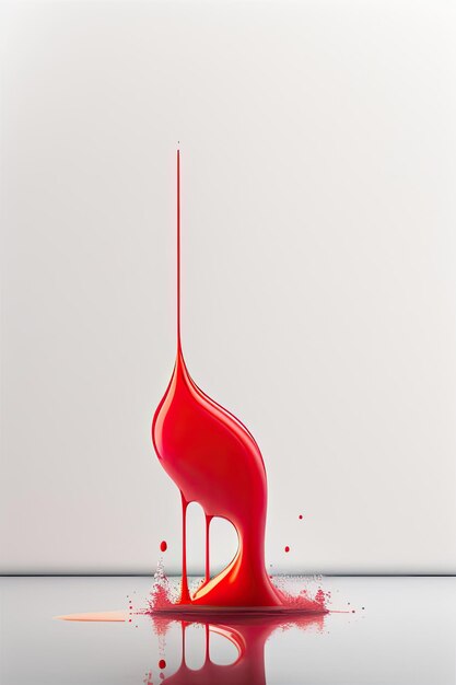 Photo image d'une explosion de peinture rouge