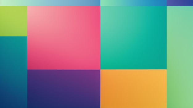 Une image expressive d'un arrière-plan coloré avec quelques carrés AI Generative