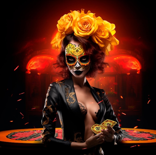 image fantastique pour casino dans le style d'Halloween