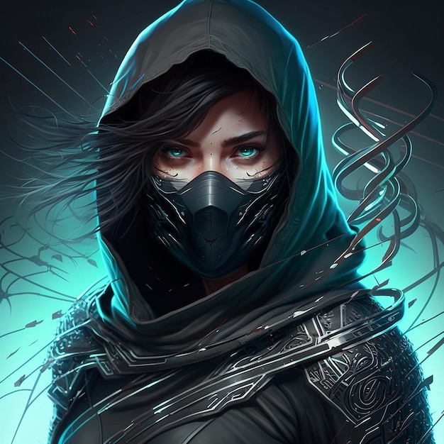 Image de femme ninja