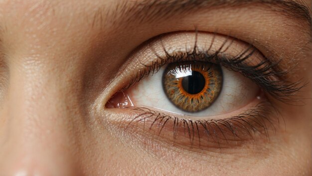 Photo image d'une femme portant des lentilles de contact sur les yeux