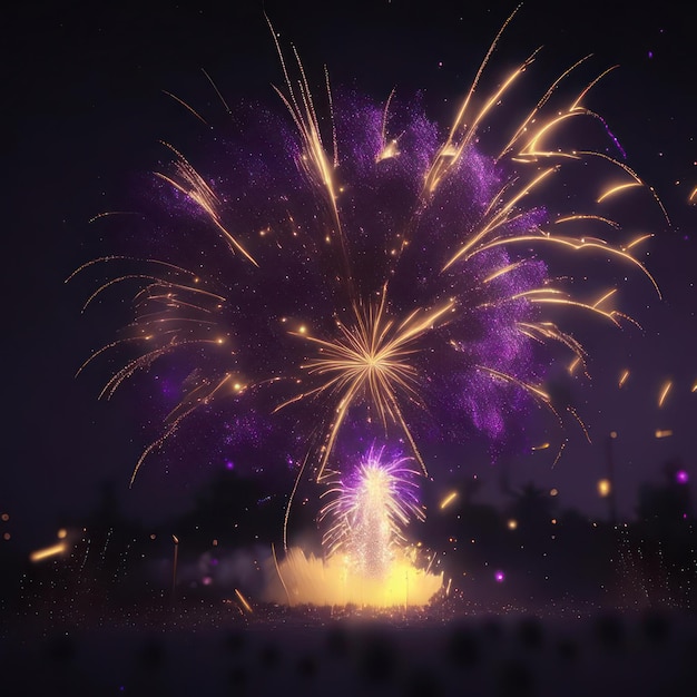 Image de feux d'artifice créée par l'IA