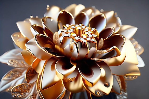 Une image de fleur de luxe en 3D