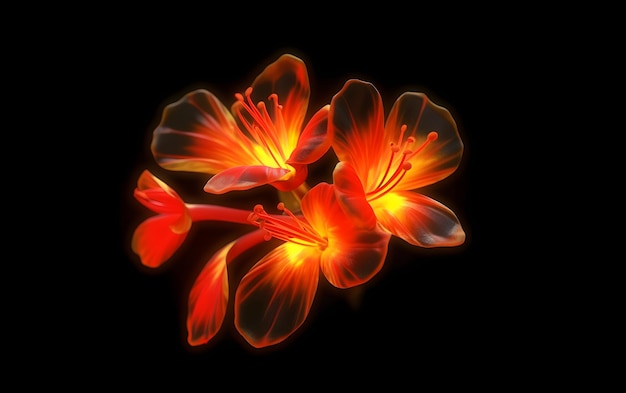 Une image de fleurs orange et rouge