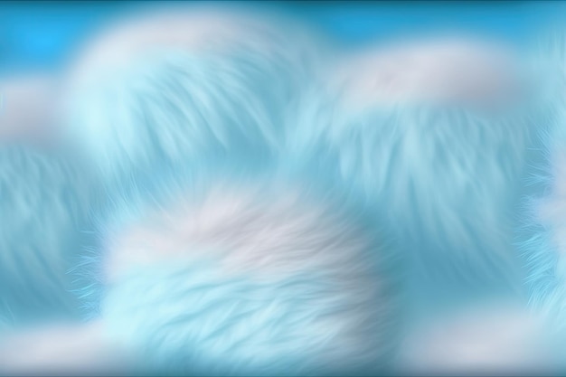 Une image floue de nuages blancs moelleux IA générative