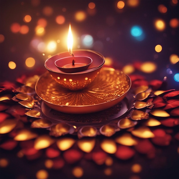 Image de fond d'écran de célébration du festival traditionnel Diwali