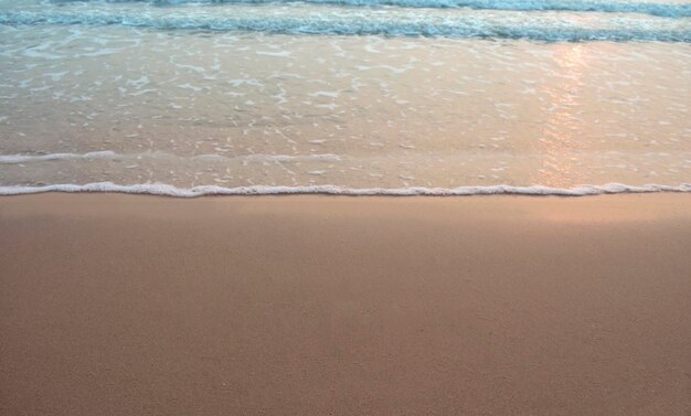 L'image de fond est la mer et le sable