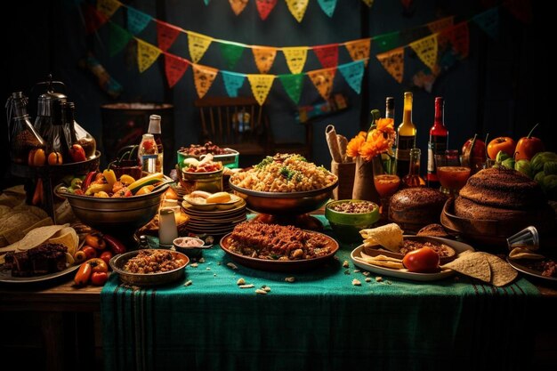 Image de fond de la fête mexicaine