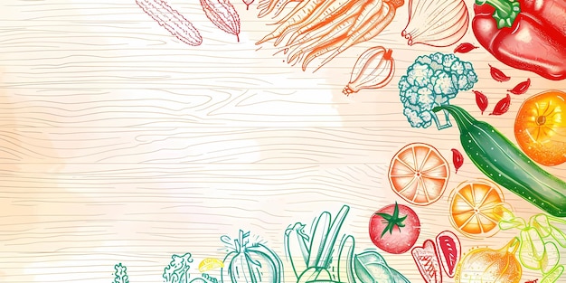 image de fond des légumes panier de légumes bonne nutrition