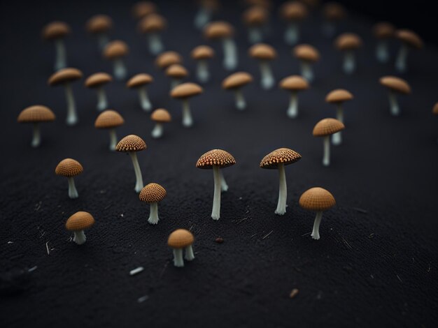 Image de fond de petits champignons
