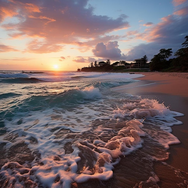 Image de fond de la plage de Coral Cove Canvas