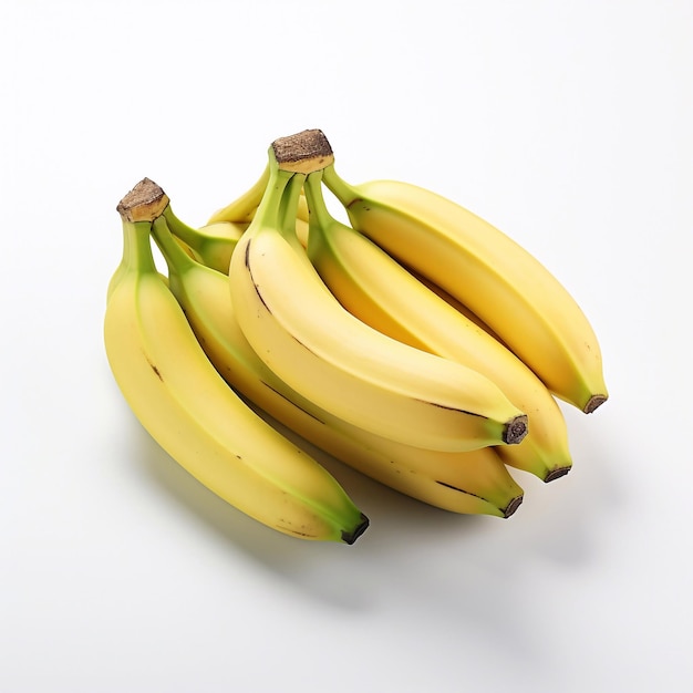 une image de fruit de banane isolé sur un fond blanc IA générative