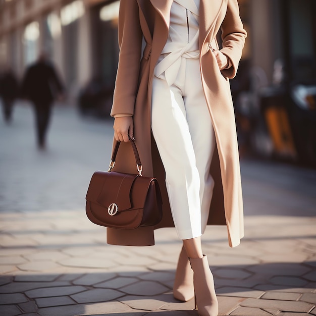 Photo une image générative du sac à main féminin, des chaussures, des robes, de la mode et de l'illustration de style