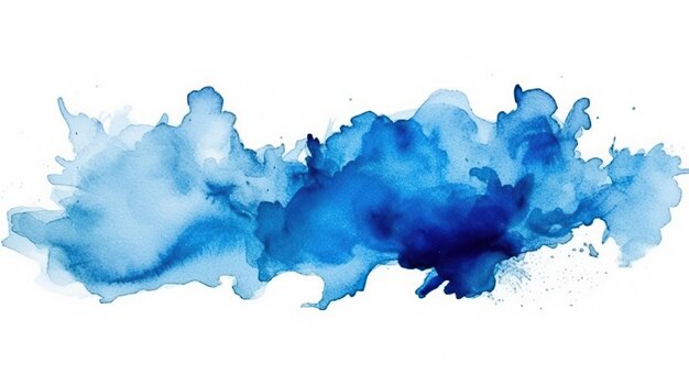 Image générée par AI aquarelle bleue abstraite
