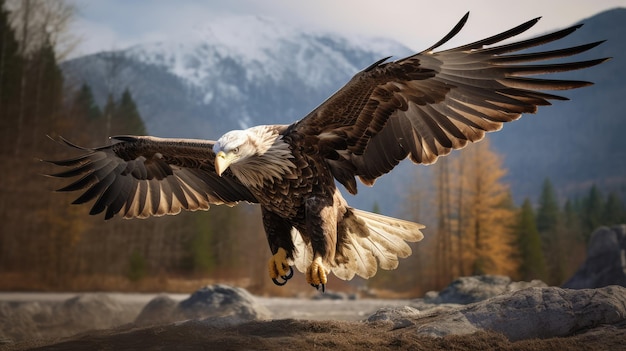 Image générée par l'IA de l'aigle volant