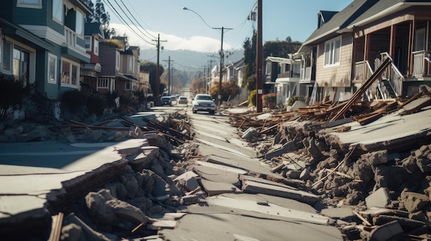 Image générée par l'IA du tremblement de terre