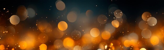 Photo une image générée par l'ia sur un fond panoramique de bokeh festif lumineux